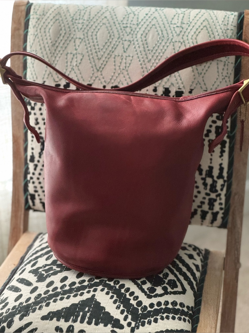 Vintage COACH 9085 XL Duffle Sac Feed Bag RED ❤️‍🔥 - Picture 2 of 11